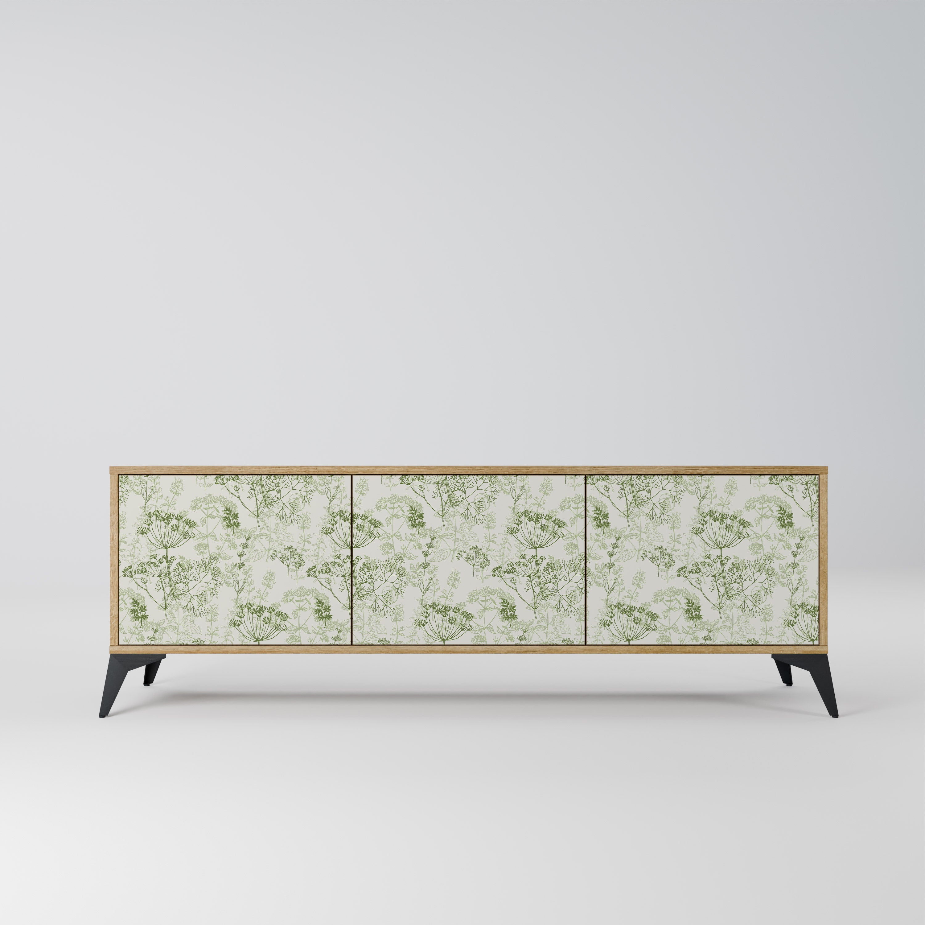 FENNEL BALDACHIN TV-Lowboard mit 3 Türen in Eiche-Optik