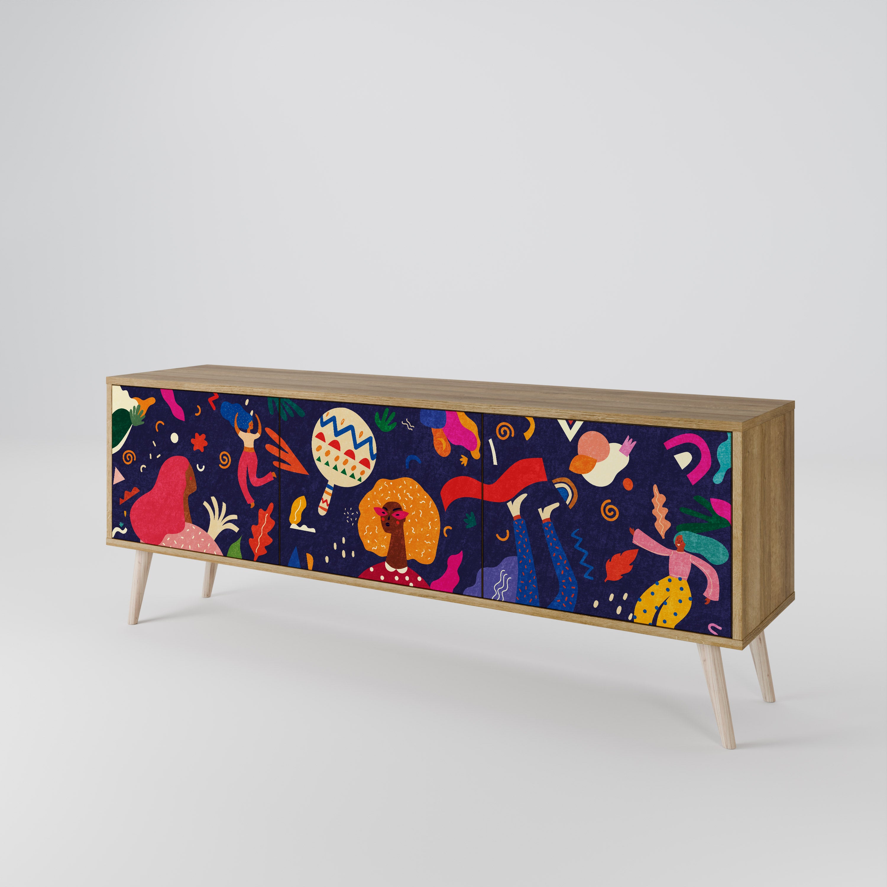 FESTIVE PLEASURES 3-türiges TV-Lowboard
