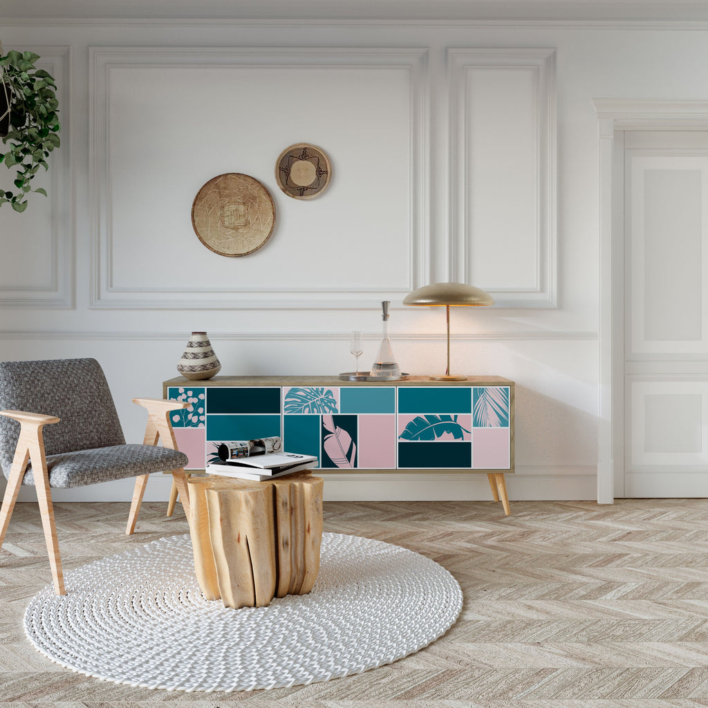 COMBINATION OF SHAPES TV-Lowboard mit 3 Türen in Eiche-Optik