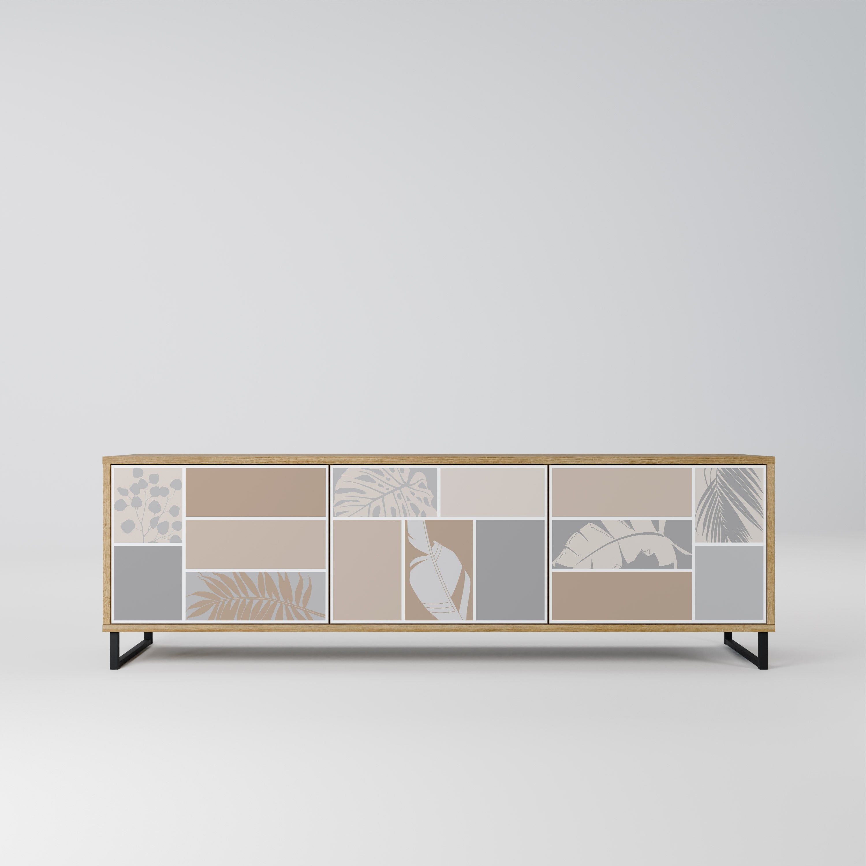 TROPICAL SHAPES TV-Lowboard mit 3 Türen in Eiche-Optik