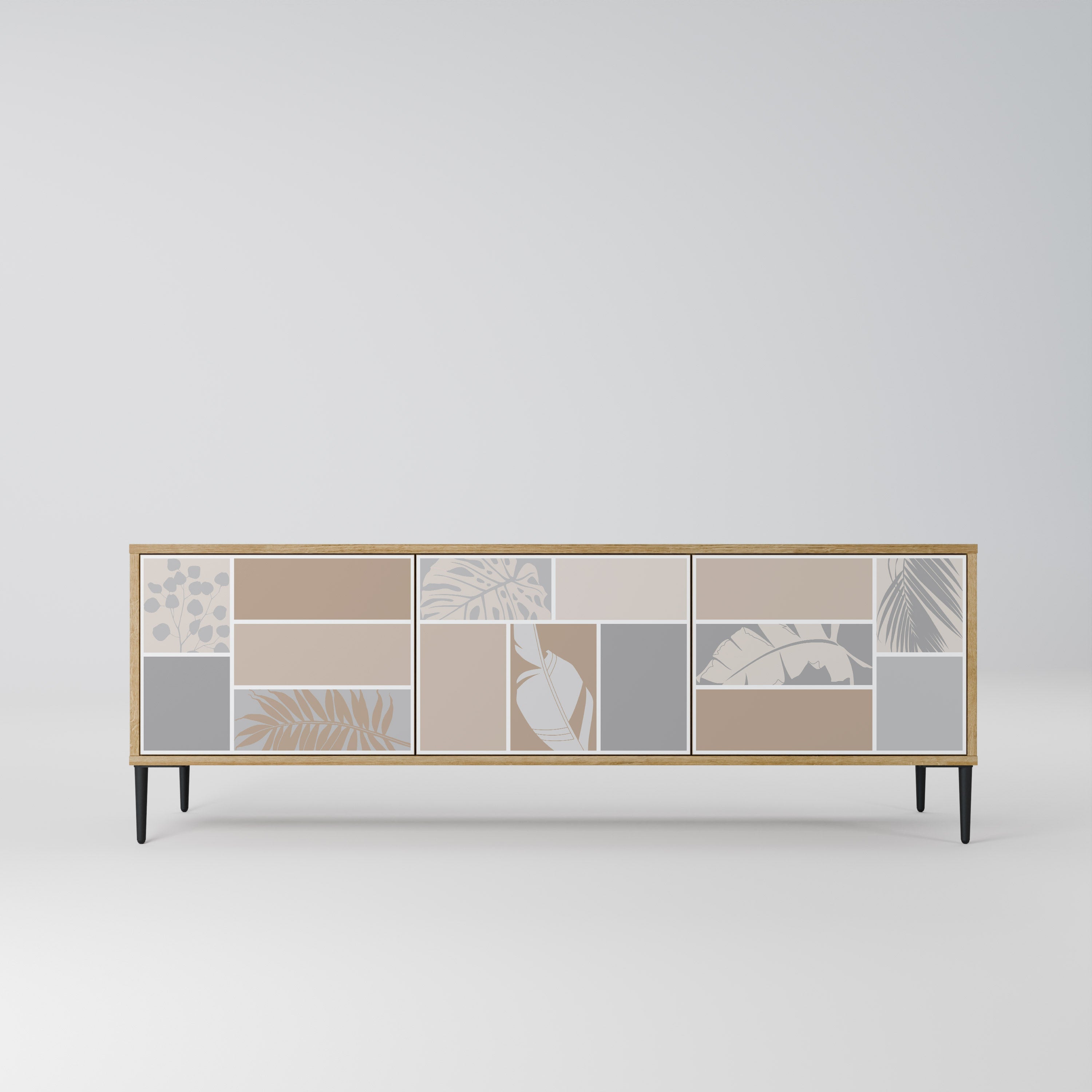 TROPICAL SHAPES TV-Lowboard mit 3 Türen in Eiche-Optik