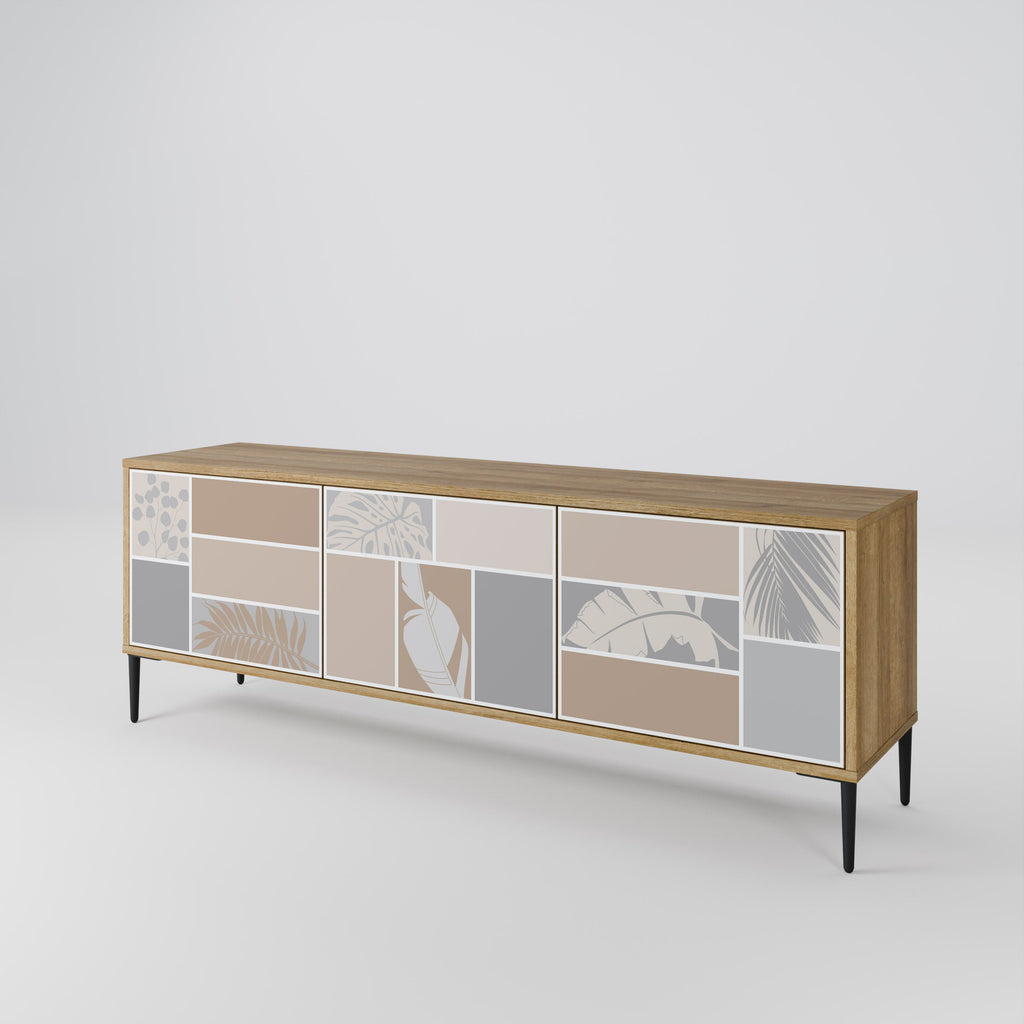 TROPICAL SHAPES TV-Lowboard mit 3 Türen in Eiche-Optik