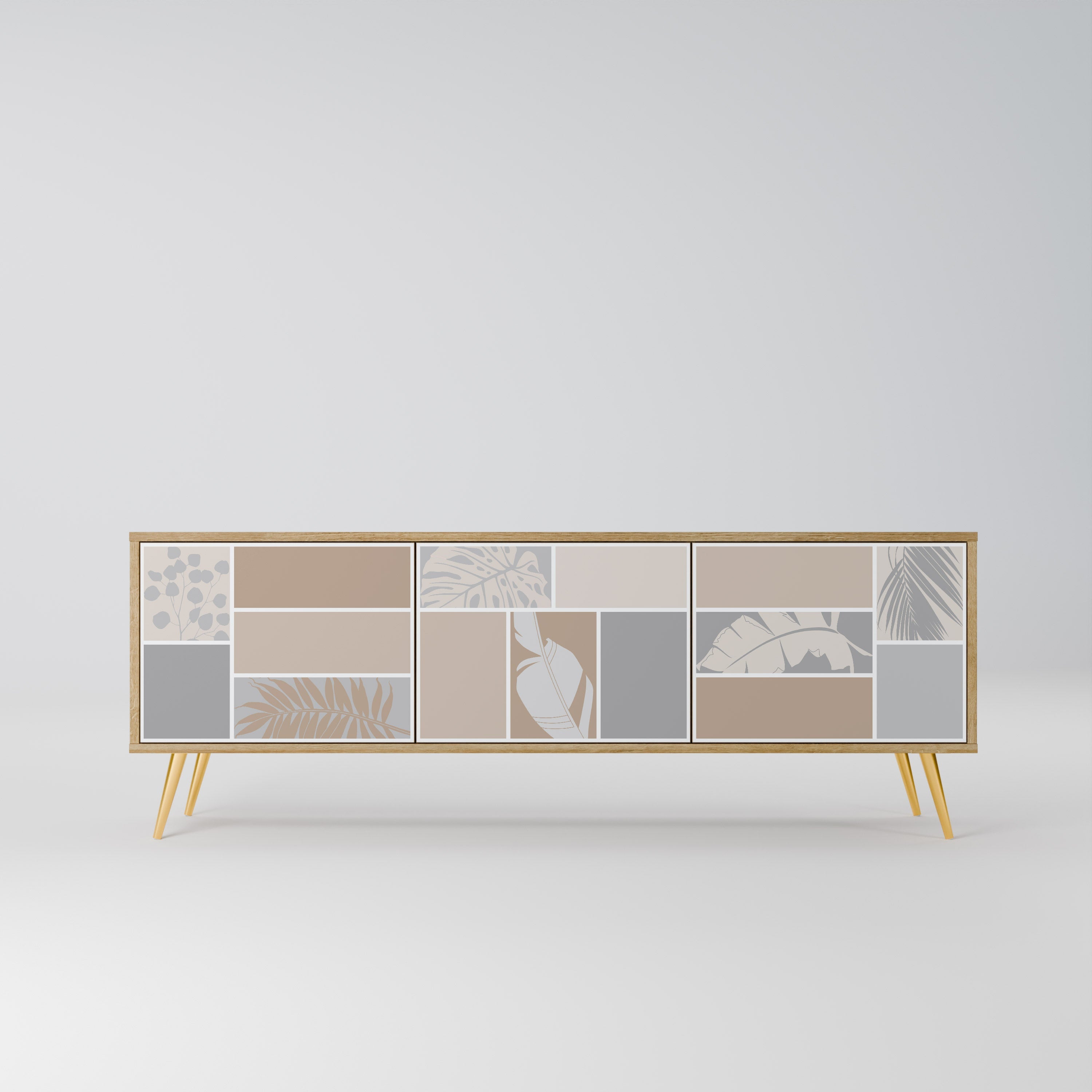 TROPICAL SHAPES TV-Lowboard mit 3 Türen in Eiche-Optik