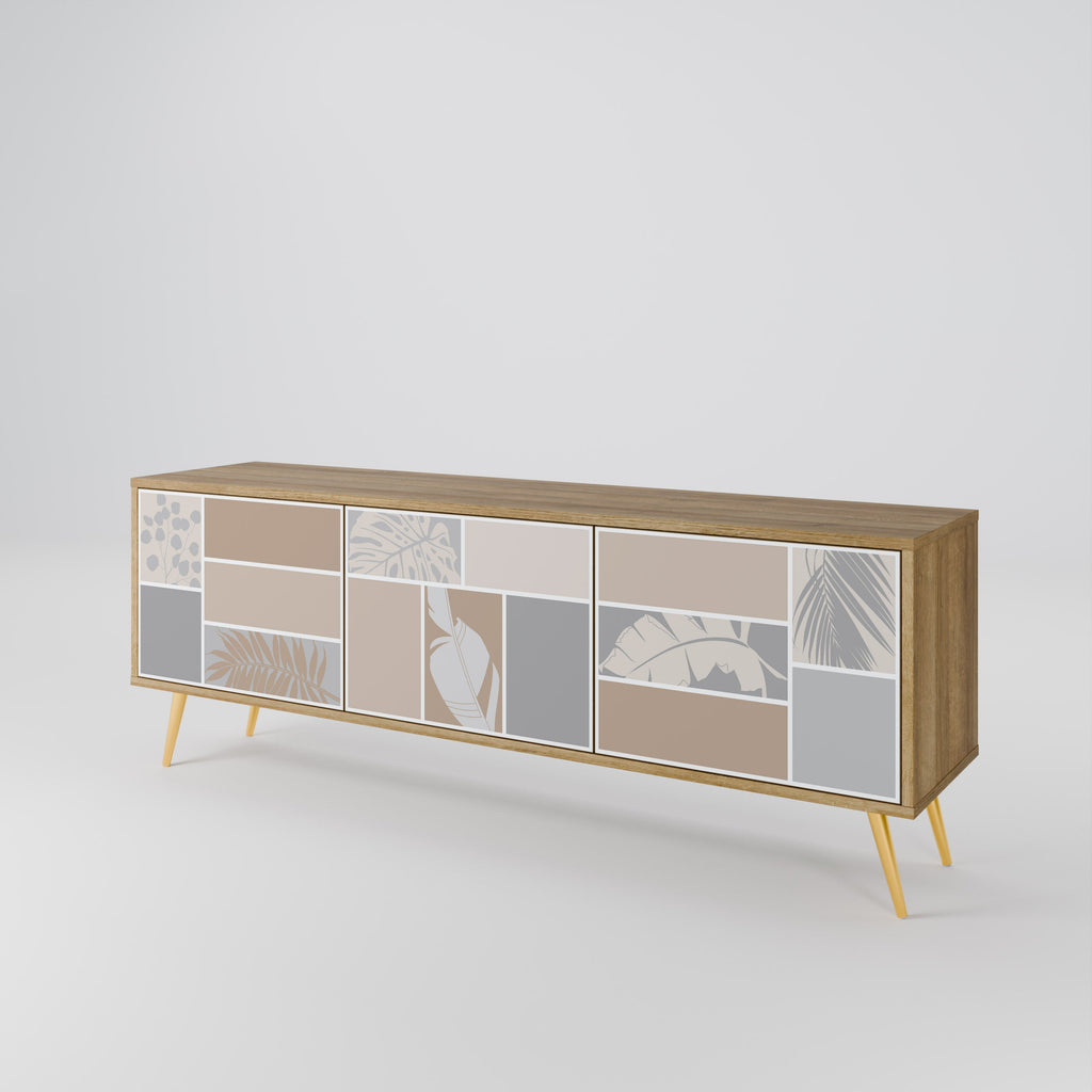 TROPICAL SHAPES TV-Lowboard mit 3 Türen in Eiche-Optik