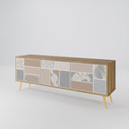 TROPICAL SHAPES TV-Lowboard mit 3 Türen in Eiche-Optik