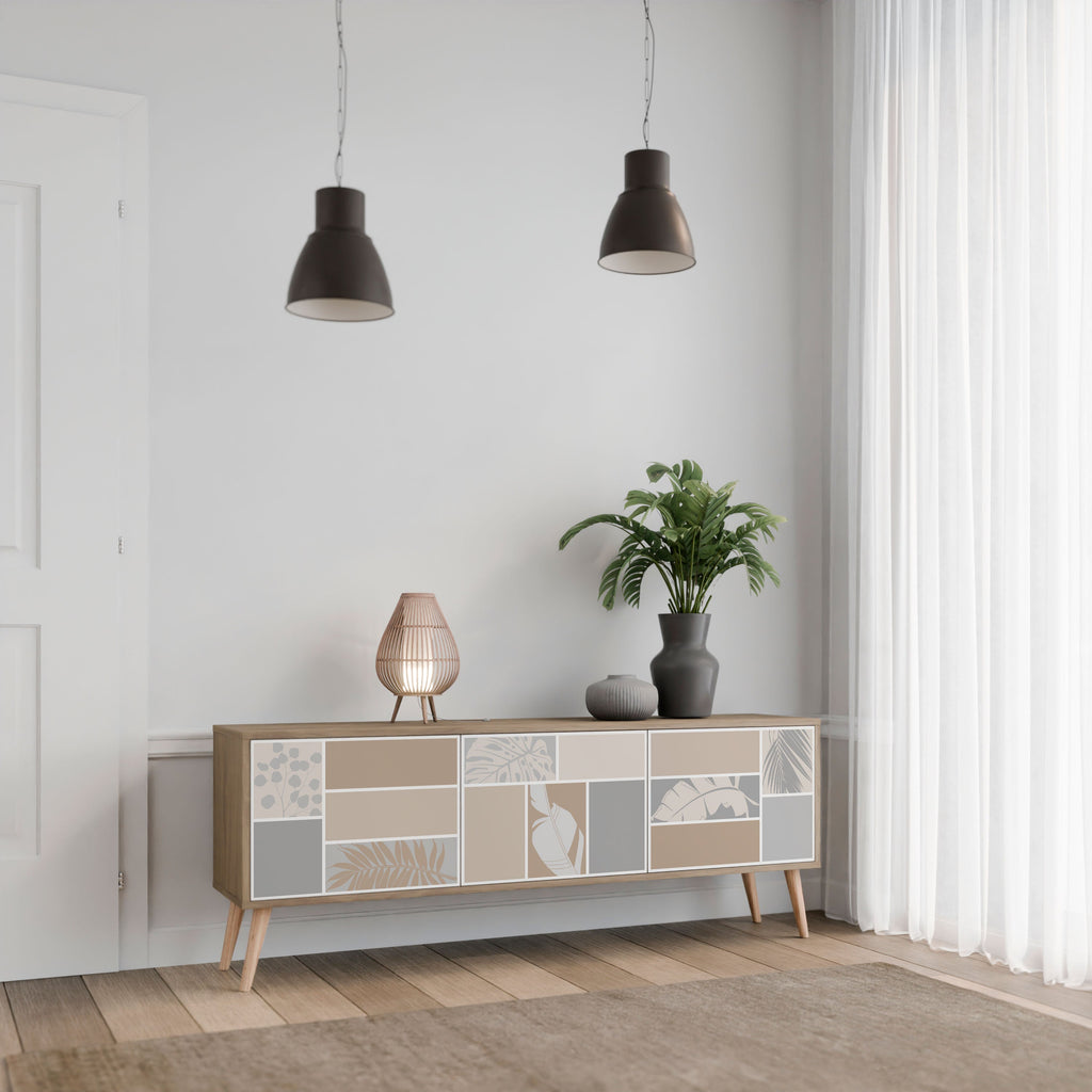 TROPICAL SHAPES TV-Lowboard mit 3 Türen in Eiche-Optik