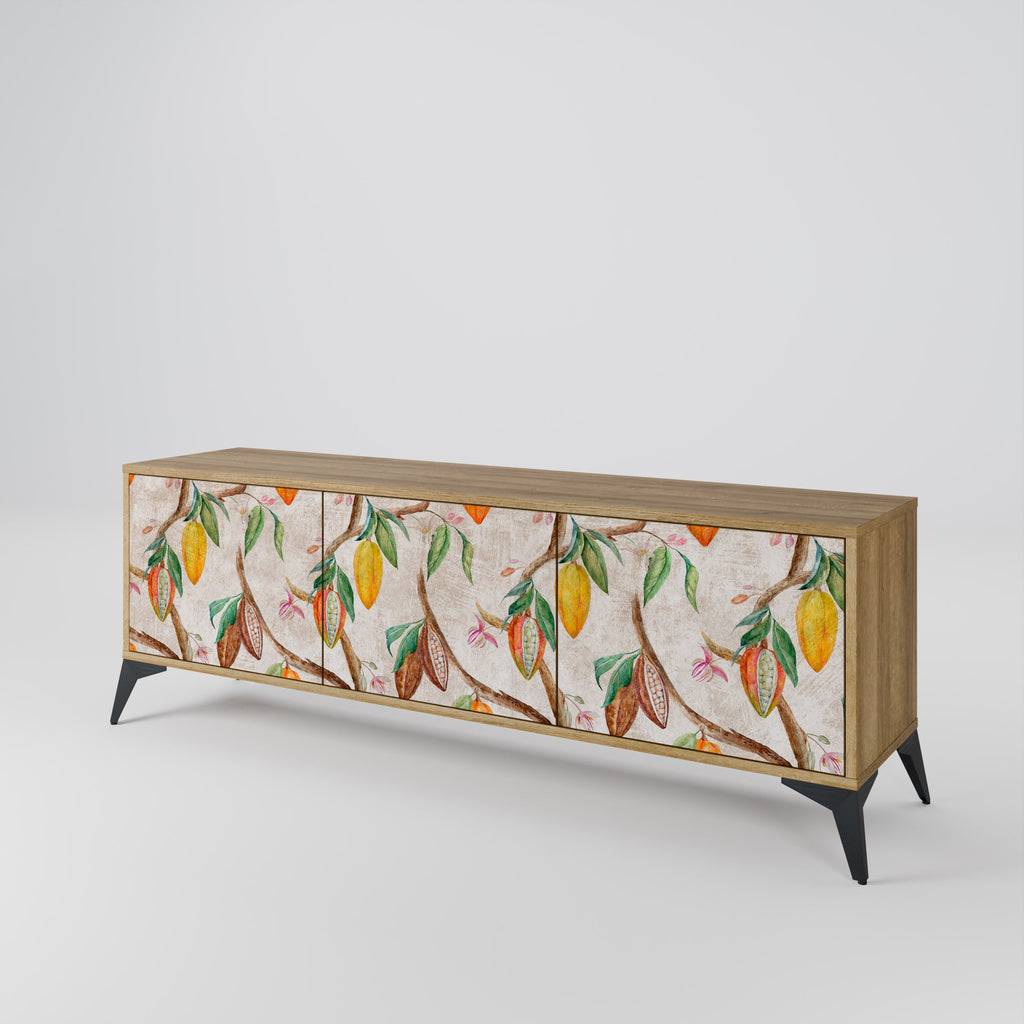 COCOA FRUITS TV-Lowboard mit 3 Türen in Eiche-Optik