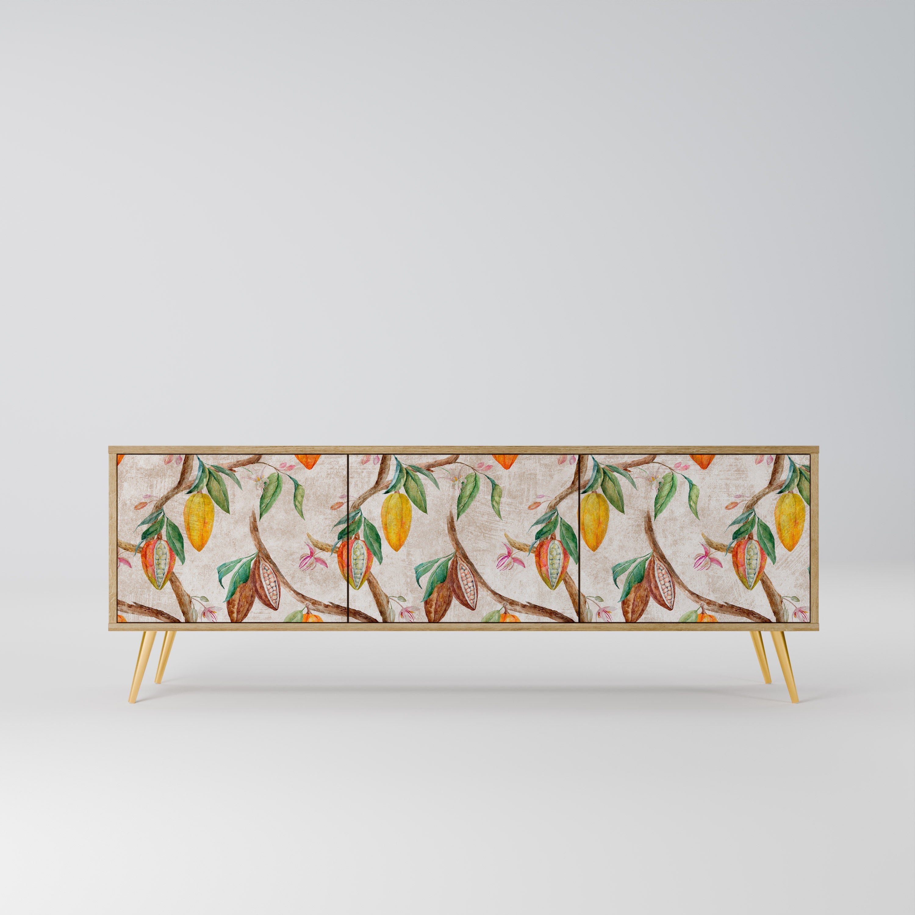 COCOA FRUITS TV-Lowboard mit 3 Türen in Eiche-Optik