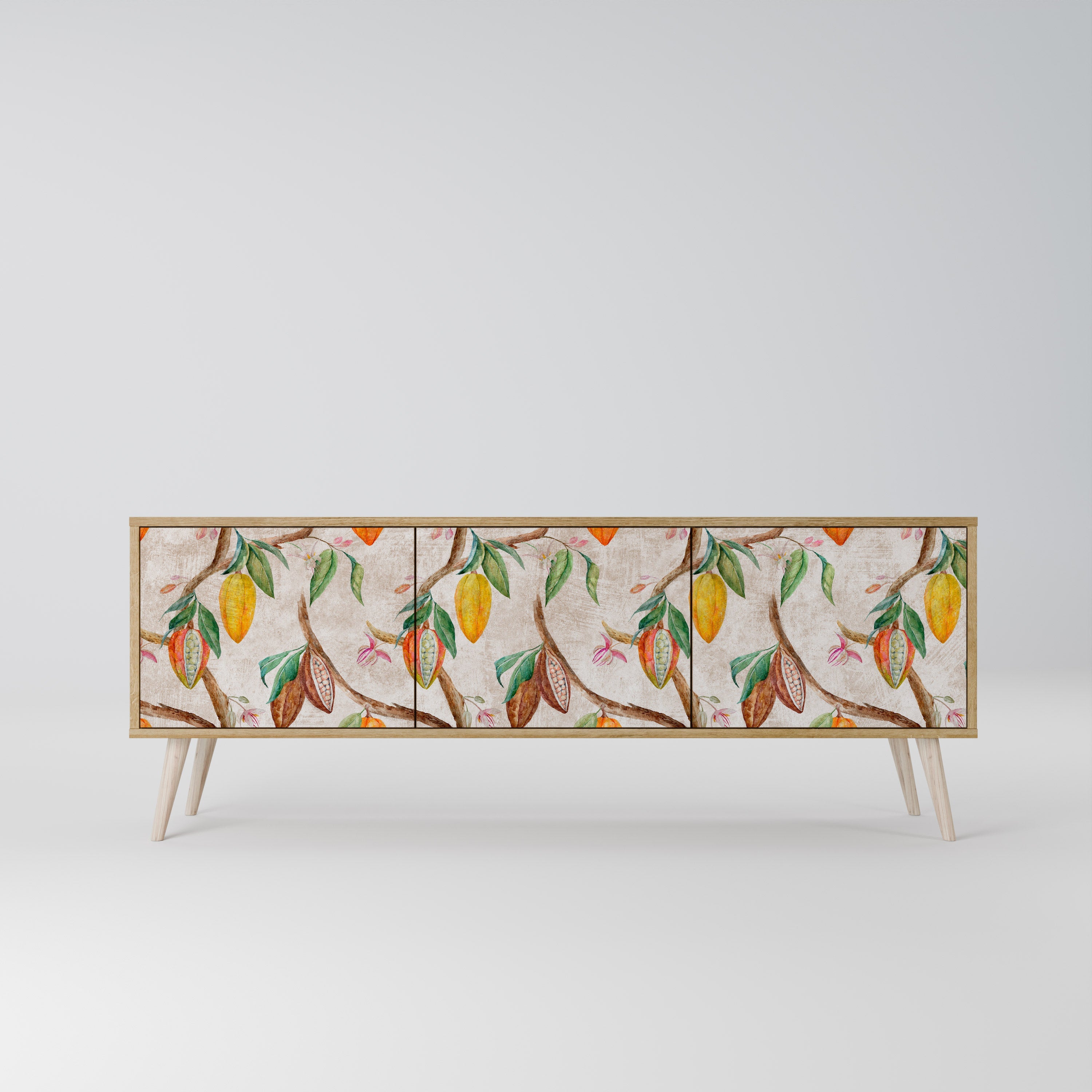 COCOA FRUITS TV-Lowboard mit 3 Türen in Eiche-Optik