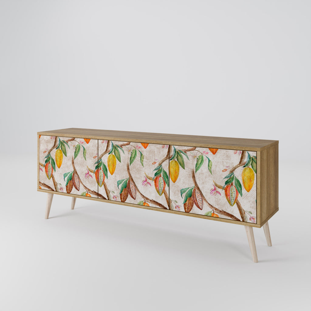 COCOA FRUITS TV-Lowboard mit 3 Türen in Eiche-Optik