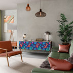 CACTUS VIBES TV-Lowboard mit 3 Türen in Eiche-Optik