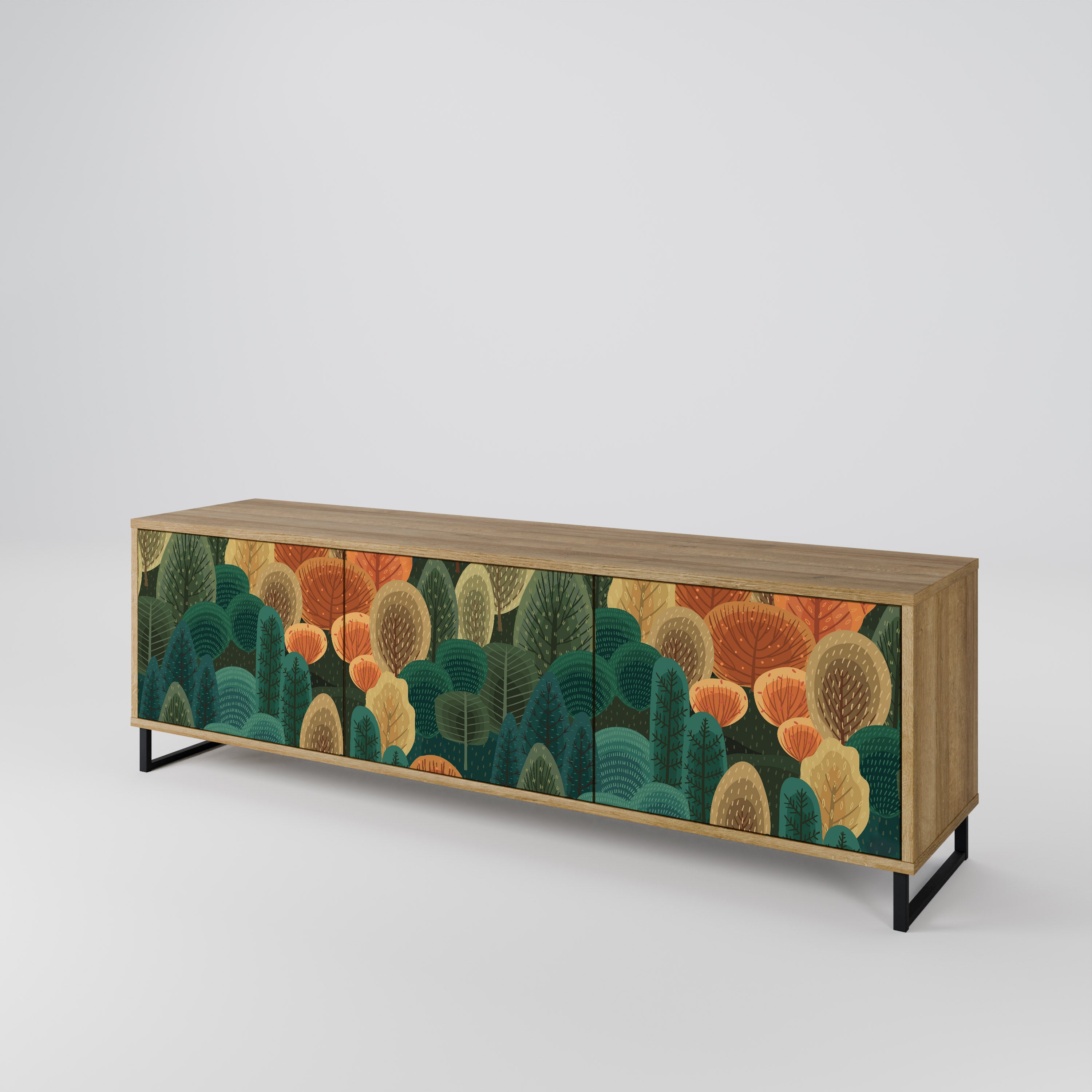 AUTUMN KALEIDOSCOPE 3-Door TV Cabinet