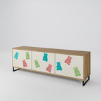 GUMMY BEARS TV-Lowboard mit 3 Türen in Eiche-Optik