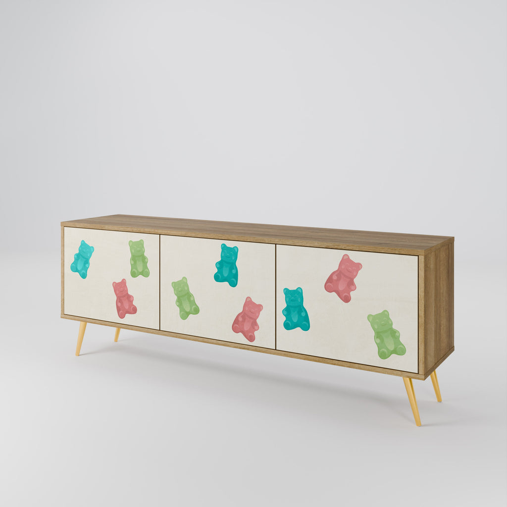 GUMMY BEARS TV-Lowboard mit 3 Türen in Eiche-Optik