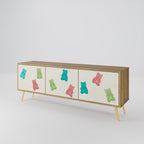 GUMMY BEARS TV-Lowboard mit 3 Türen in Eiche-Optik