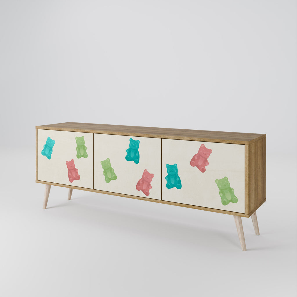 GUMMY BEARS TV-Lowboard mit 3 Türen in Eiche-Optik