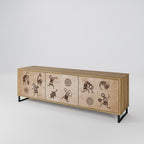 AFRICAN STYLE TV-Lowboard mit 3 Türen in Eiche-Optik