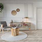 VEILED SUMMIT TV-Lowboard mit 3 Türen in Eiche-Optik