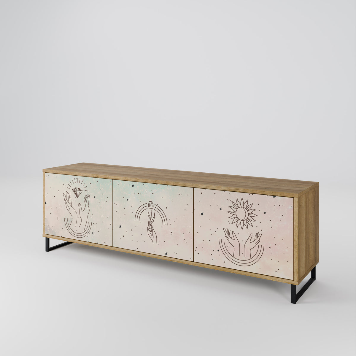DELICATE BEAUTY 3-türiges TV-Lowboard