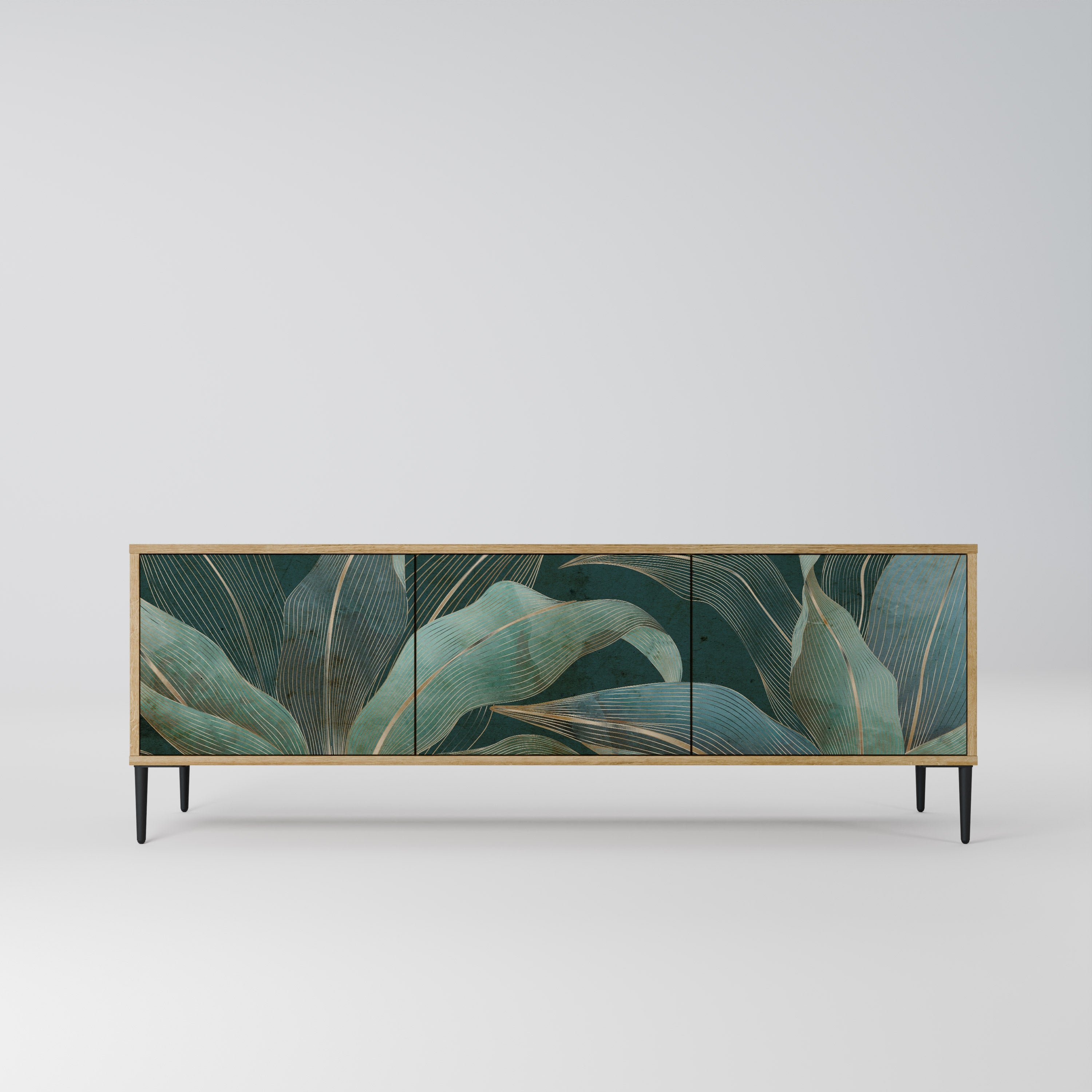 ROYAL GREEN TV-Lowboard mit 3 Türen in Eiche-Optik