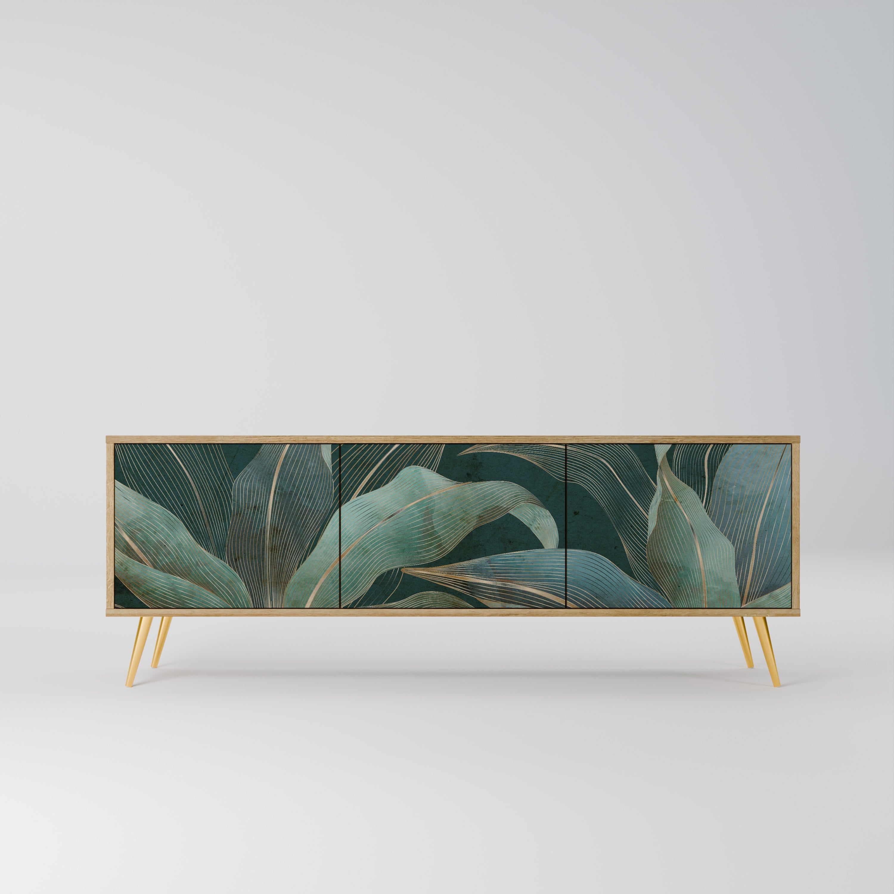 ROYAL GREEN TV-Lowboard mit 3 Türen in Eiche-Optik