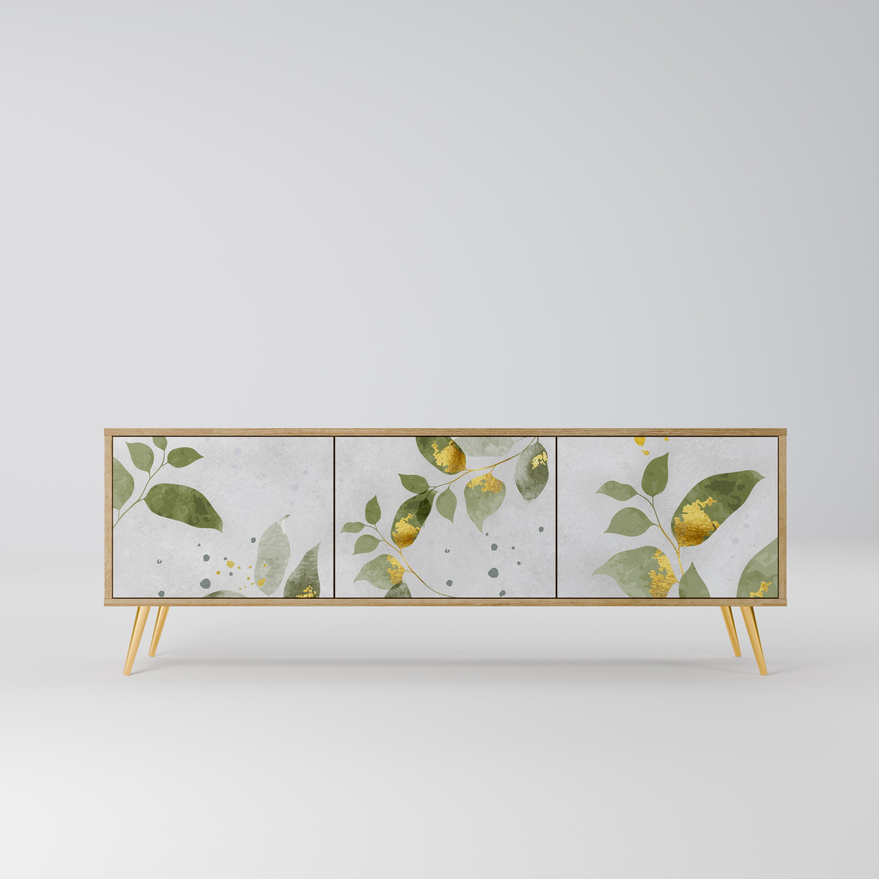 ELEGANT BOTANICS TV-Lowboard mit 3 Türen in Eiche-Optik