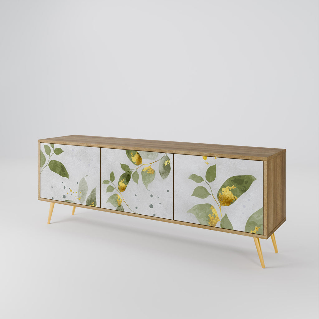 ELEGANT BOTANICS TV-Lowboard mit 3 Türen in Eiche-Optik