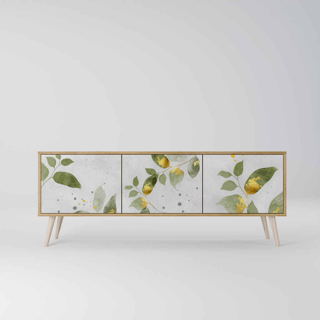 ELEGANT BOTANICS TV-Lowboard mit 3 Türen in Eiche-Optik