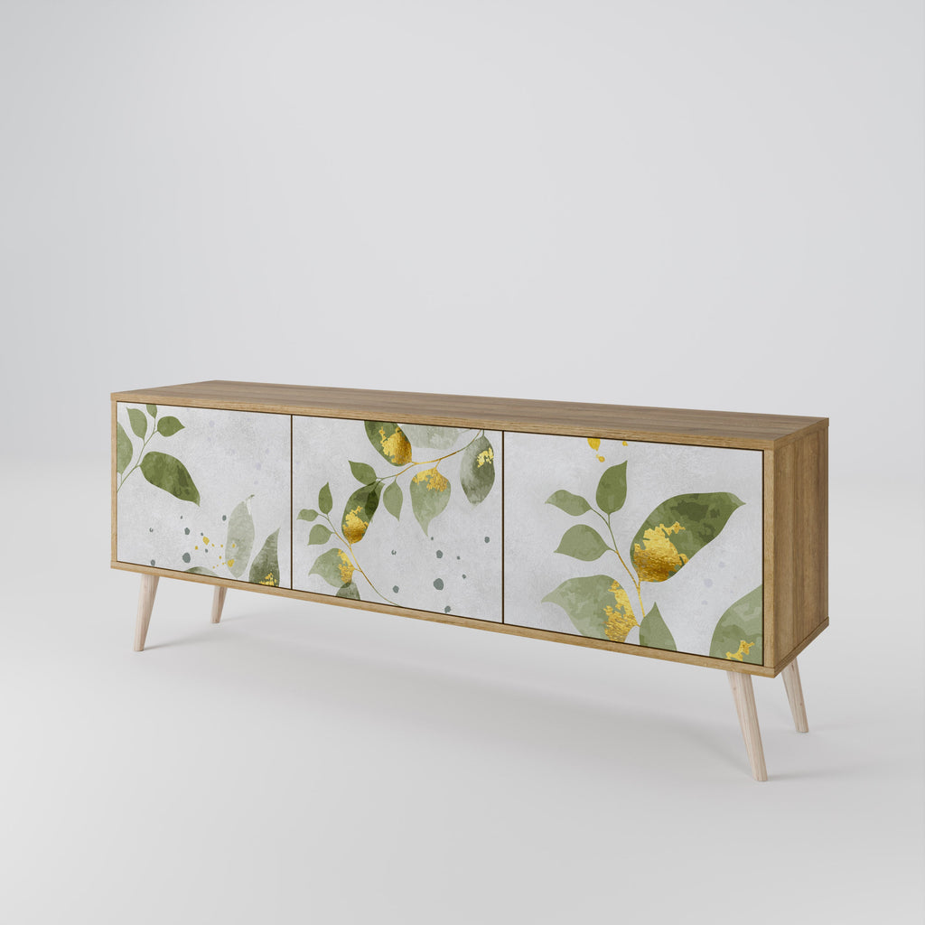 ELEGANT BOTANICS TV-Lowboard mit 3 Türen in Eiche-Optik