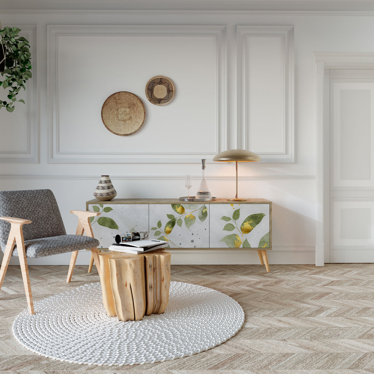 ELEGANT BOTANICS 3-türiges TV-Lowboard