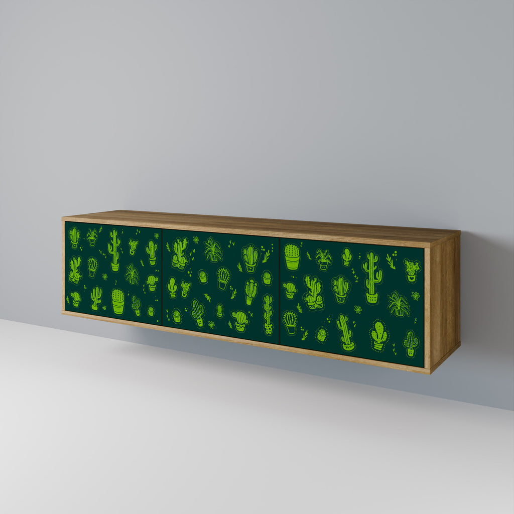 DESERT GREEN TV-Lowboard mit 3 Türen in Eiche-Optik