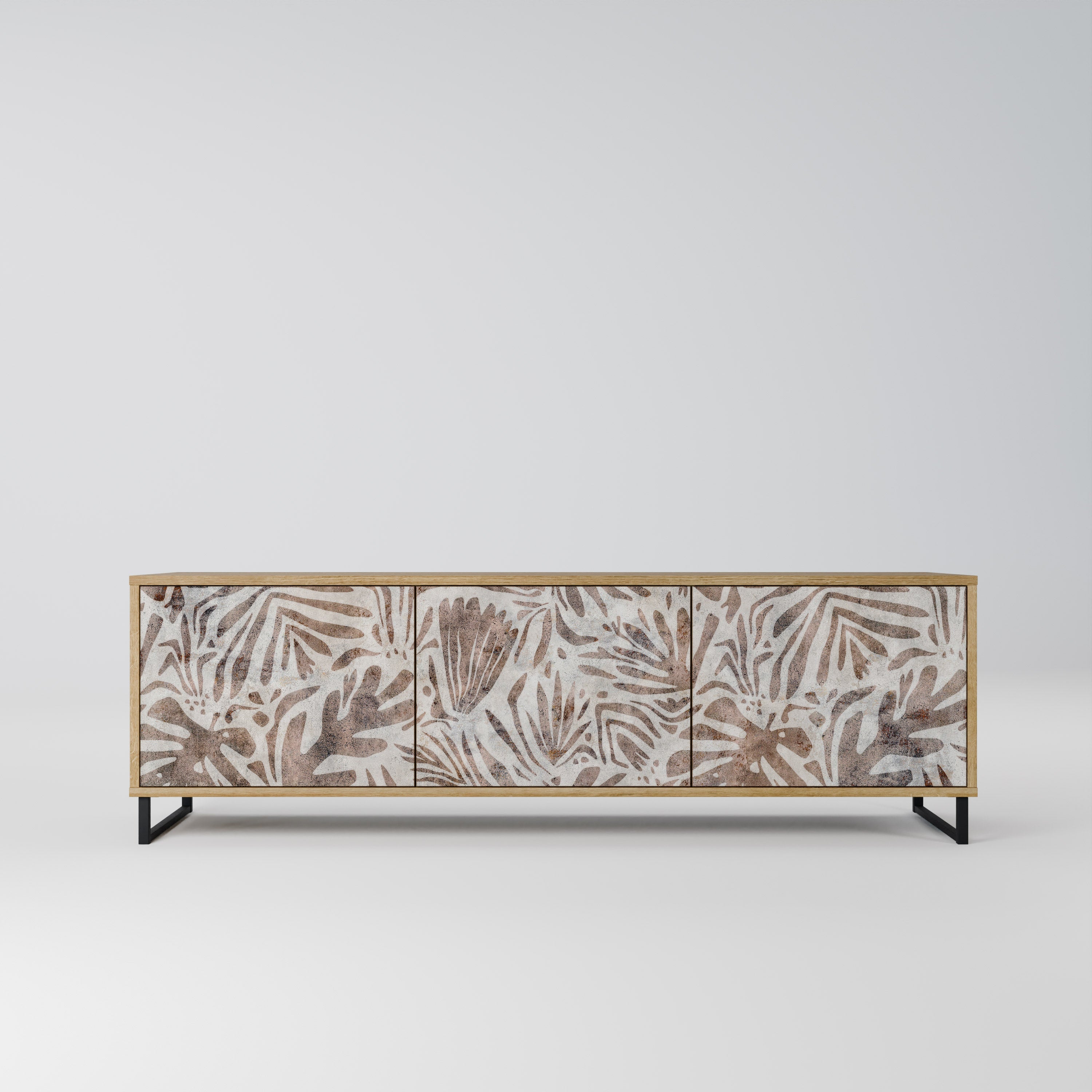 PASSING TIME TV-Lowboard mit 3 Türen in Eiche-Optik