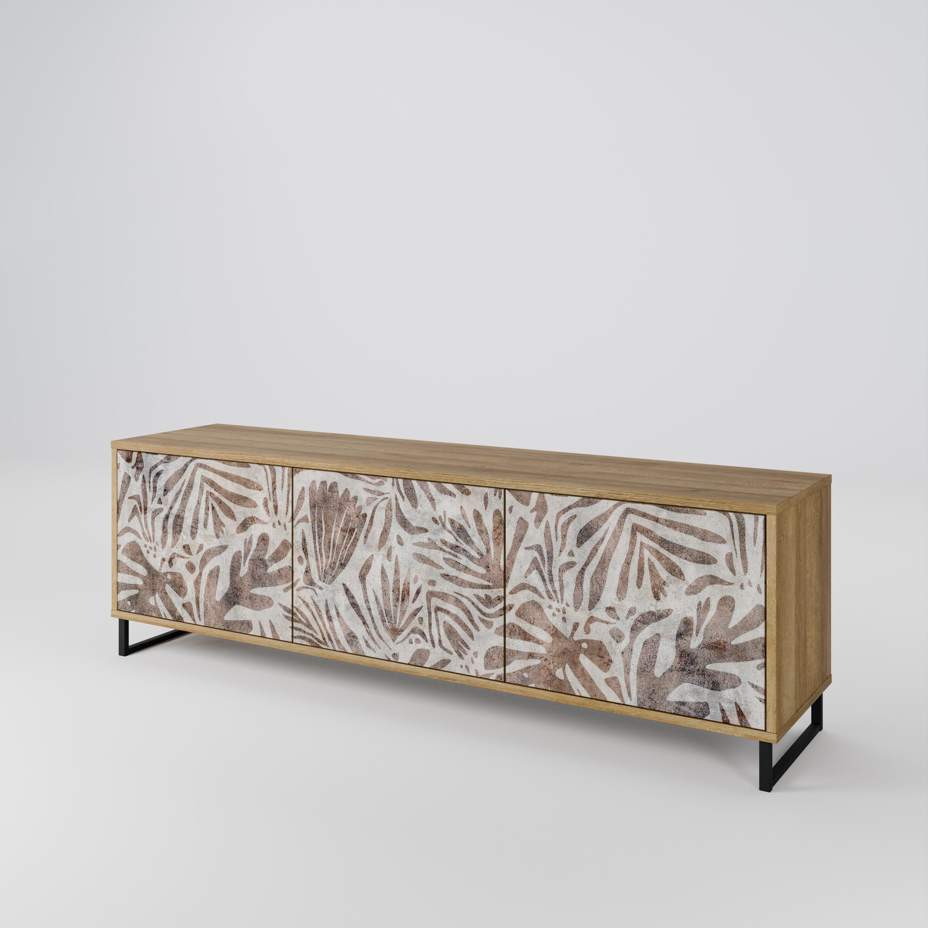 PASSING TIME TV-Lowboard mit 3 Türen in Eiche-Optik