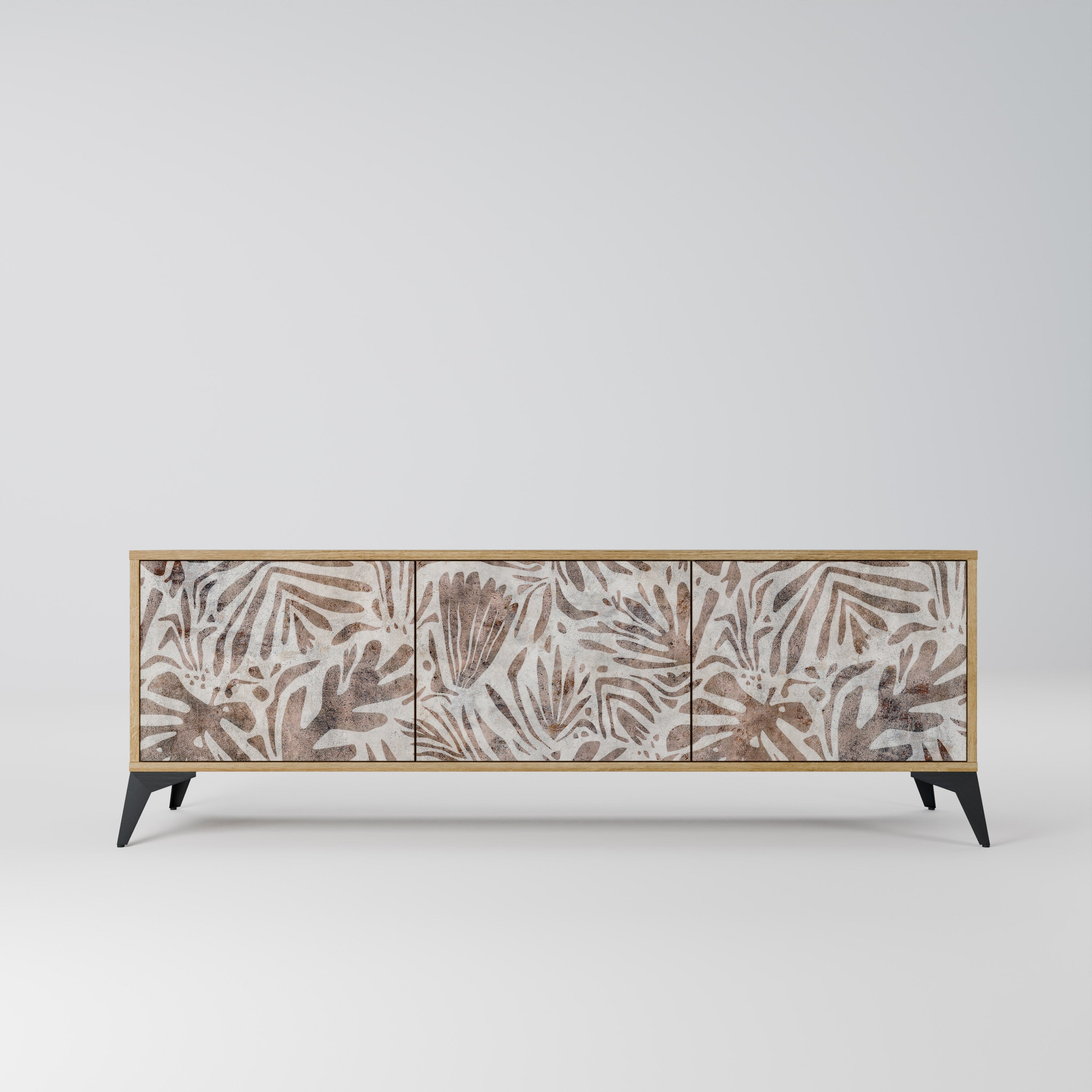 PASSING TIME TV-Lowboard mit 3 Türen in Eiche-Optik