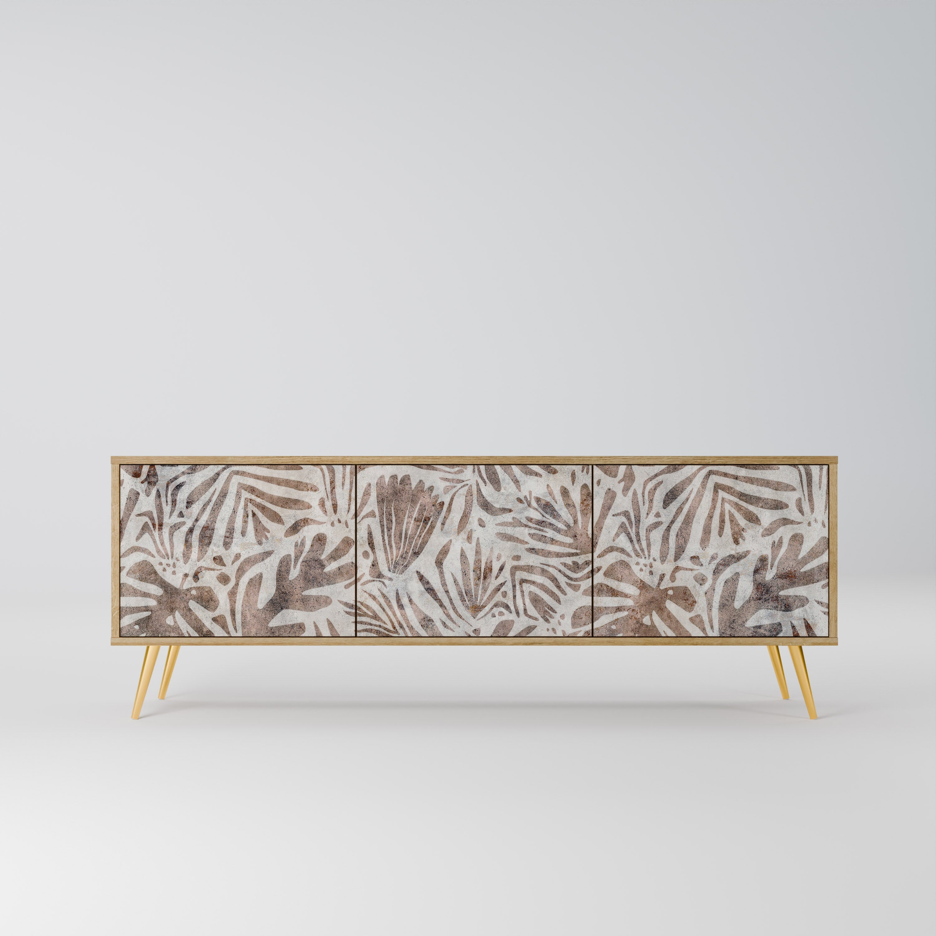 PASSING TIME TV-Lowboard mit 3 Türen in Eiche-Optik