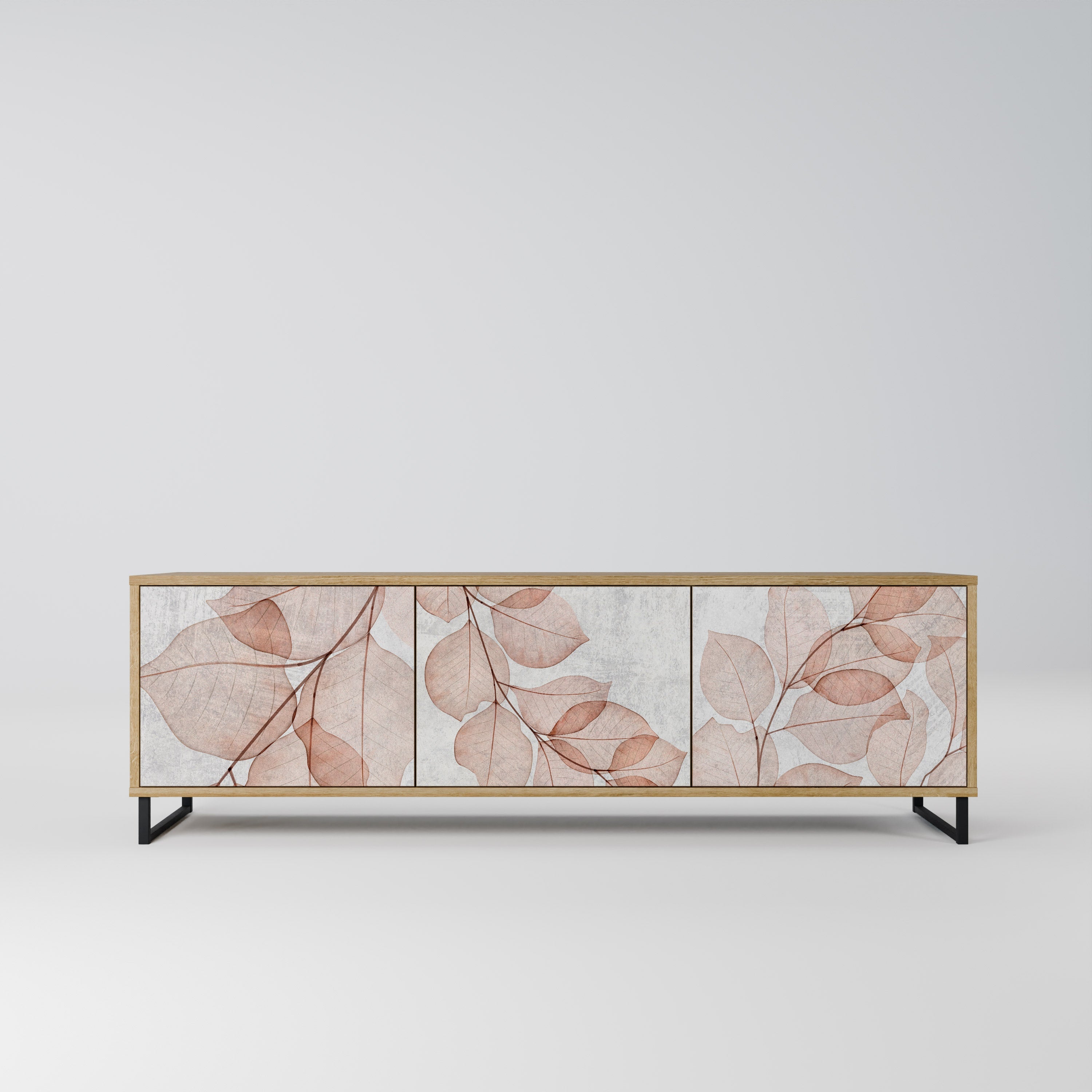 AUTUMN FRAGILITY TV-Lowboard mit 3 Türen in Eiche-Optik