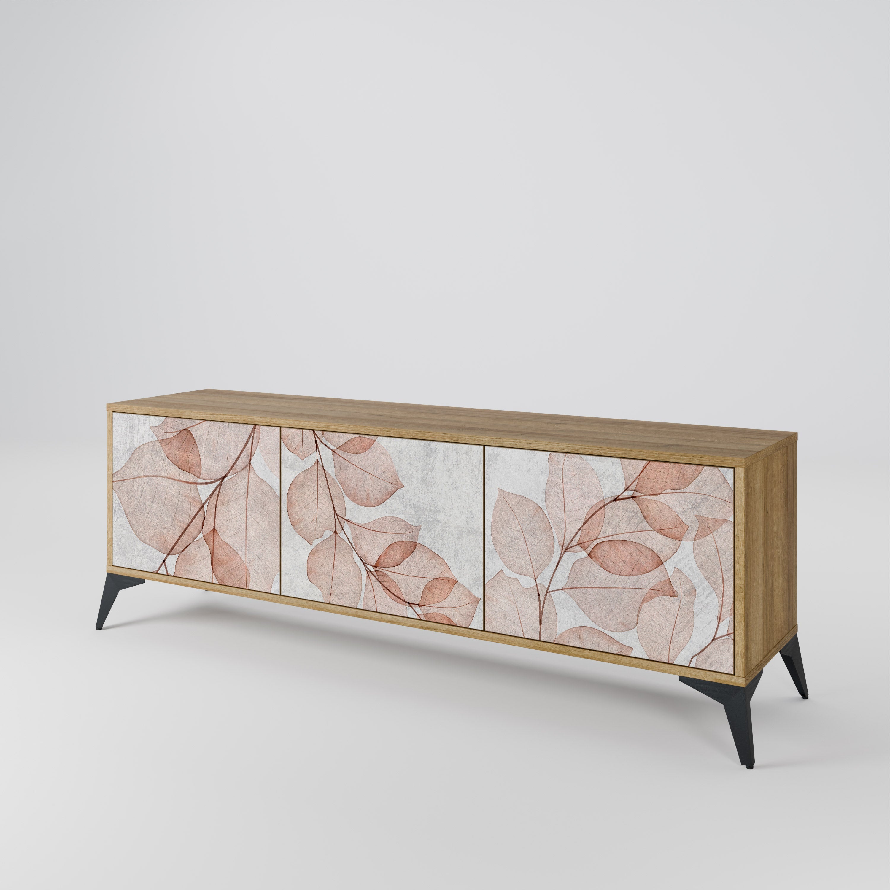 AUTUMN FRAGILITY TV-Lowboard mit 3 Türen in Eiche-Optik
