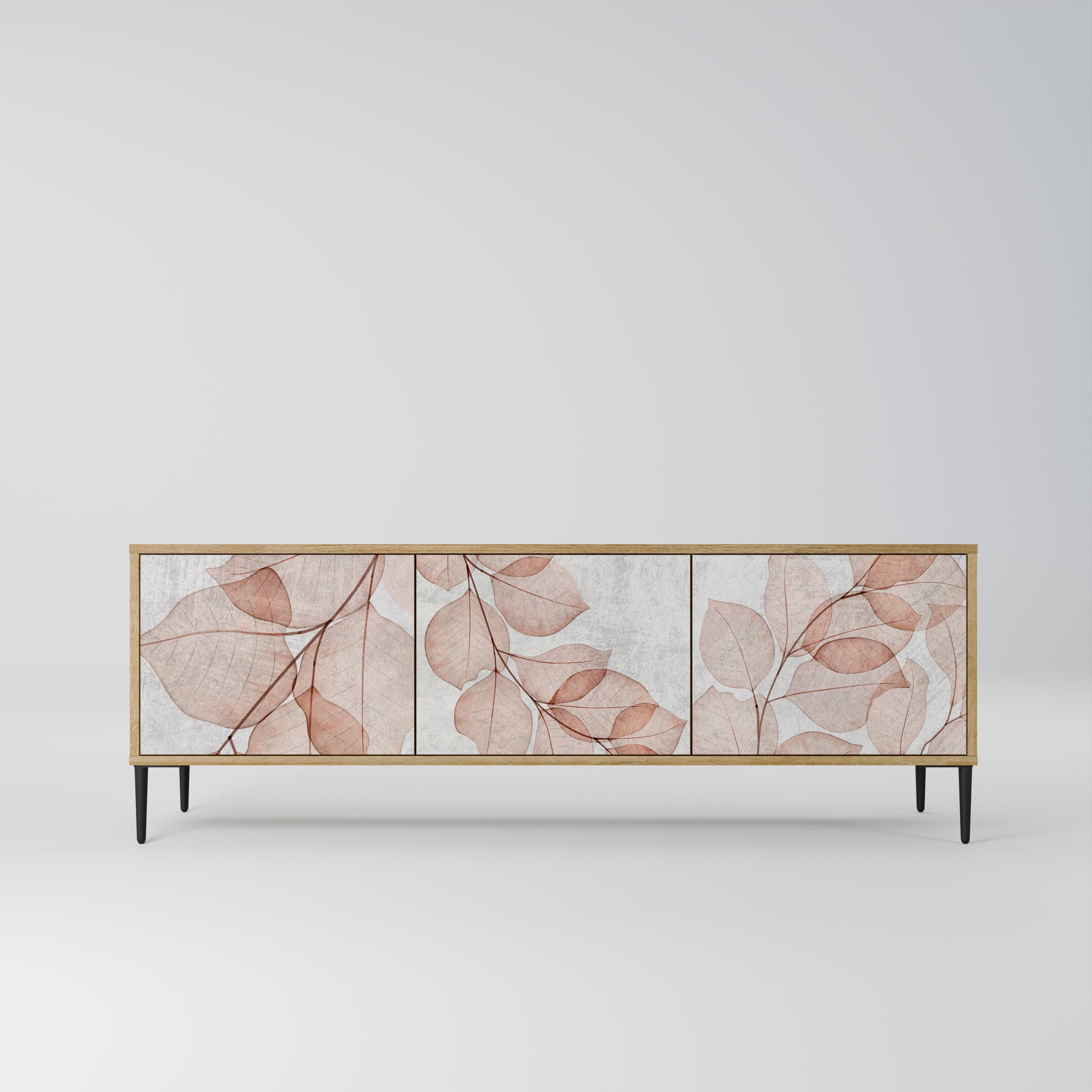 AUTUMN FRAGILITY TV-Lowboard mit 3 Türen in Eiche-Optik