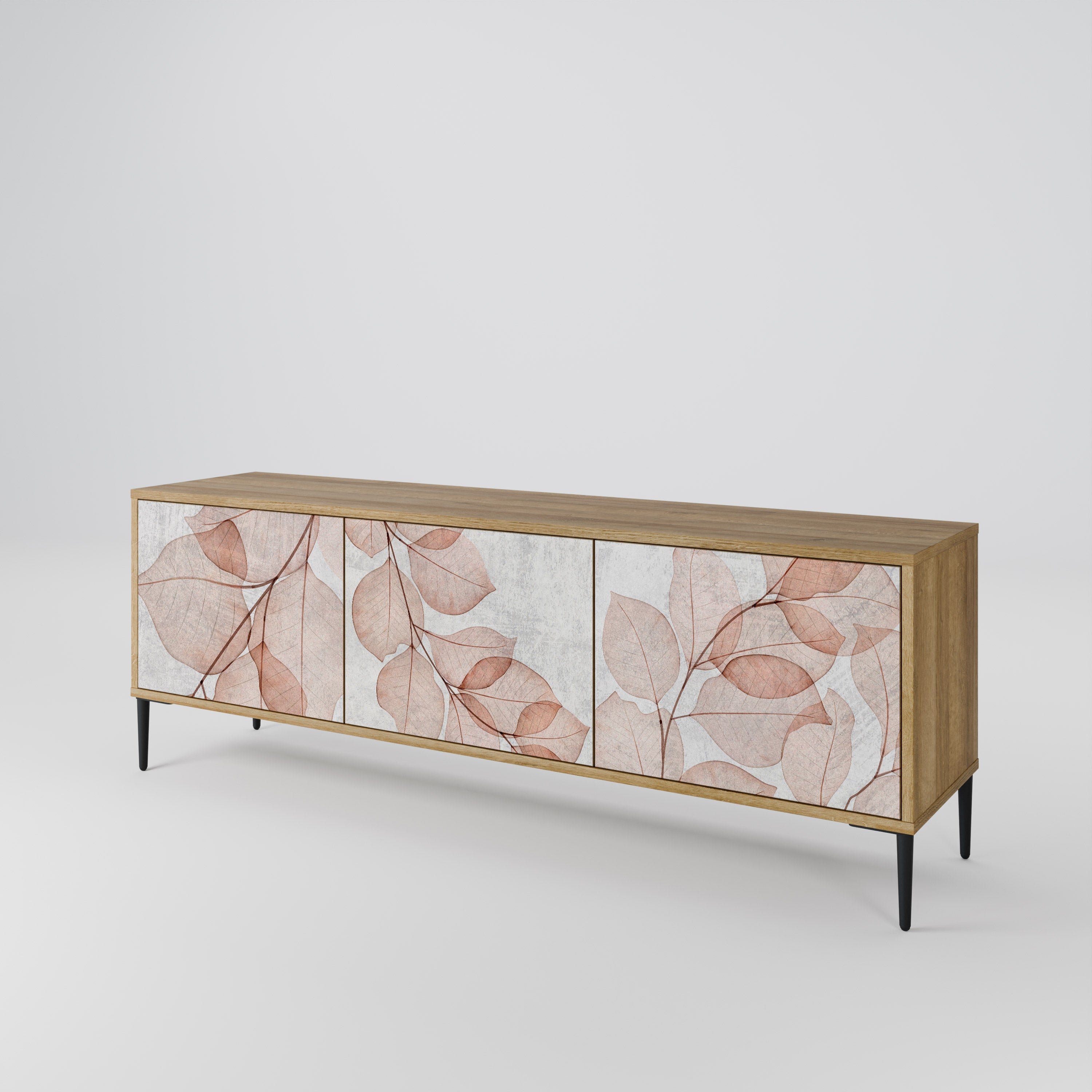 AUTUMN FRAGILITY TV-Lowboard mit 3 Türen in Eiche-Optik