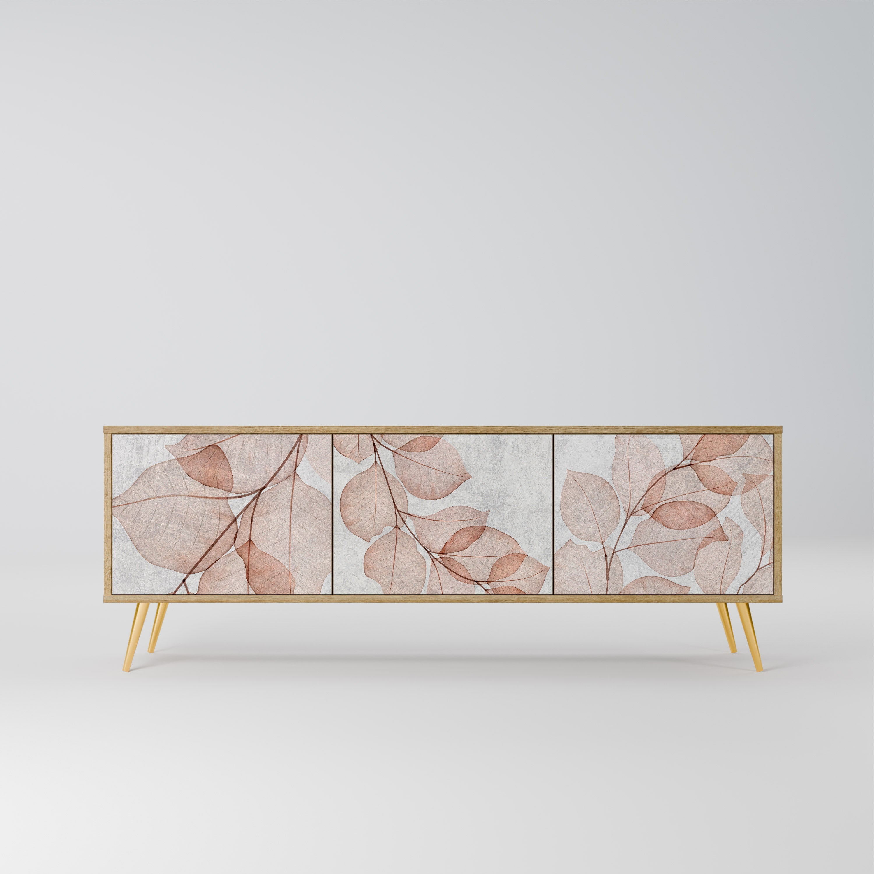 AUTUMN FRAGILITY TV-Lowboard mit 3 Türen in Eiche-Optik