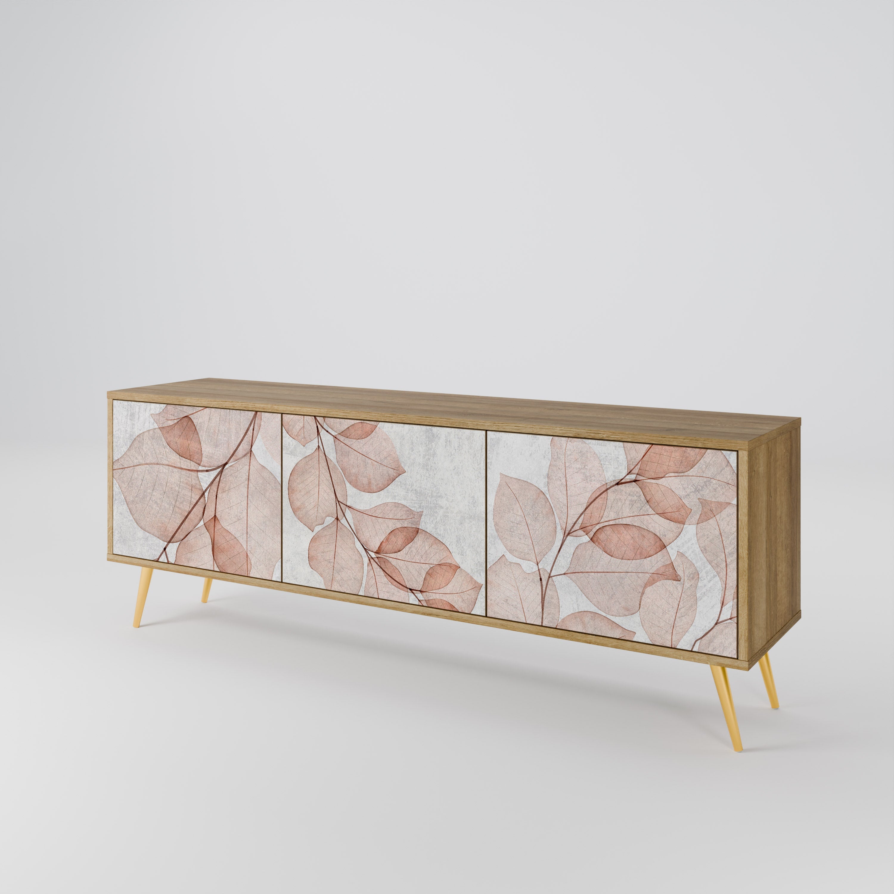 AUTUMN FRAGILITY TV-Lowboard mit 3 Türen in Eiche-Optik