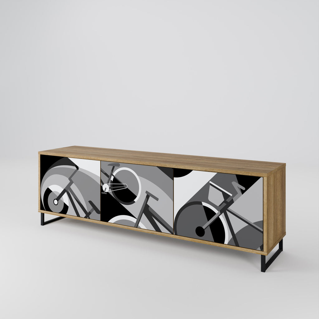 BIKE ENERGY TV-Lowboard mit 3 Türen in Eiche-Optik