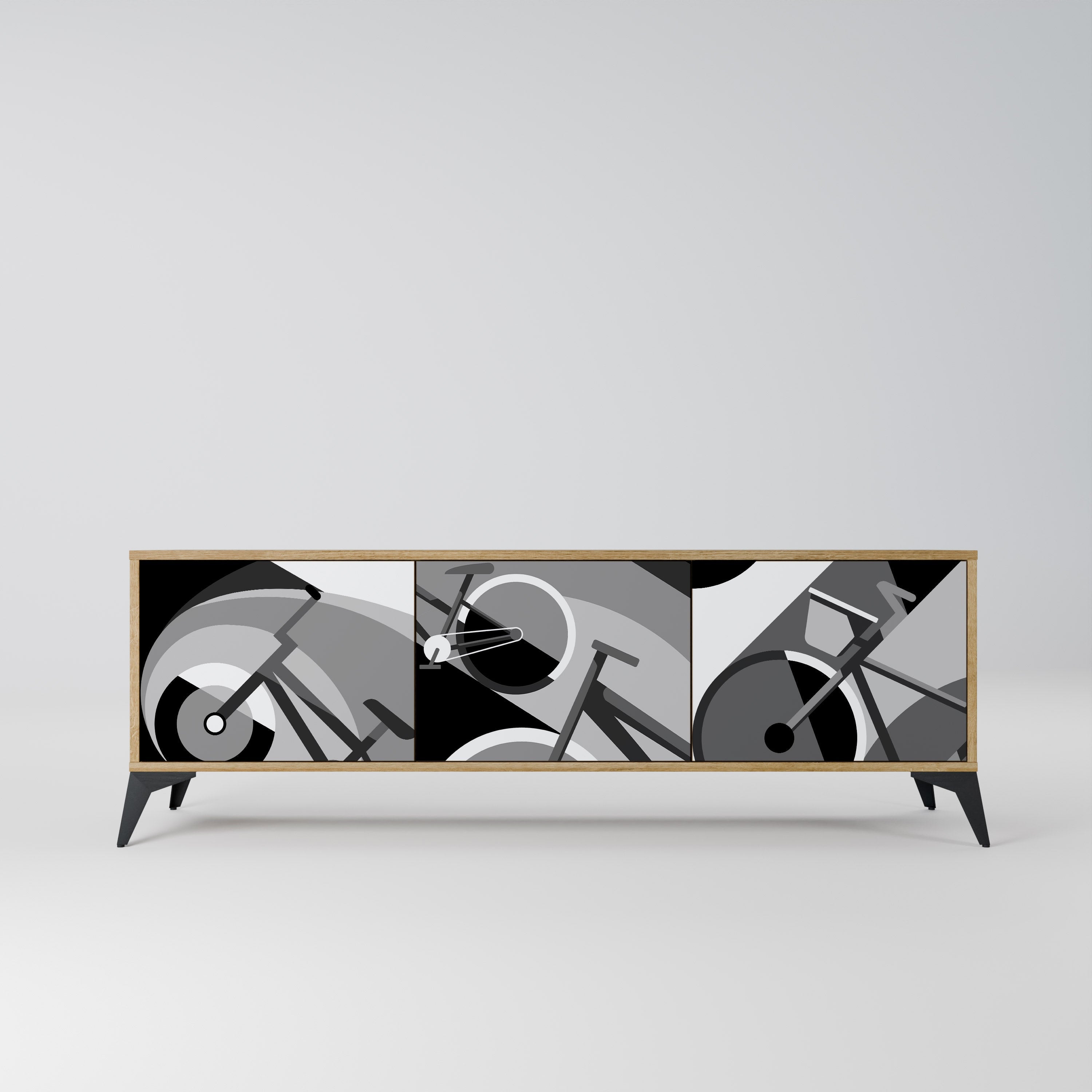 BIKE ENERGY TV-Lowboard mit 3 Türen in Eiche-Optik