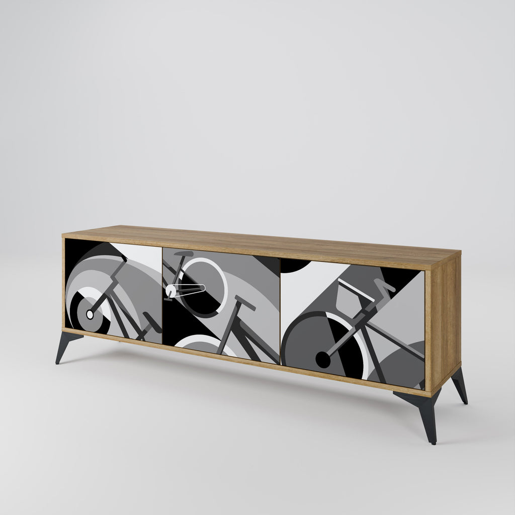 BIKE ENERGY TV-Lowboard mit 3 Türen in Eiche-Optik