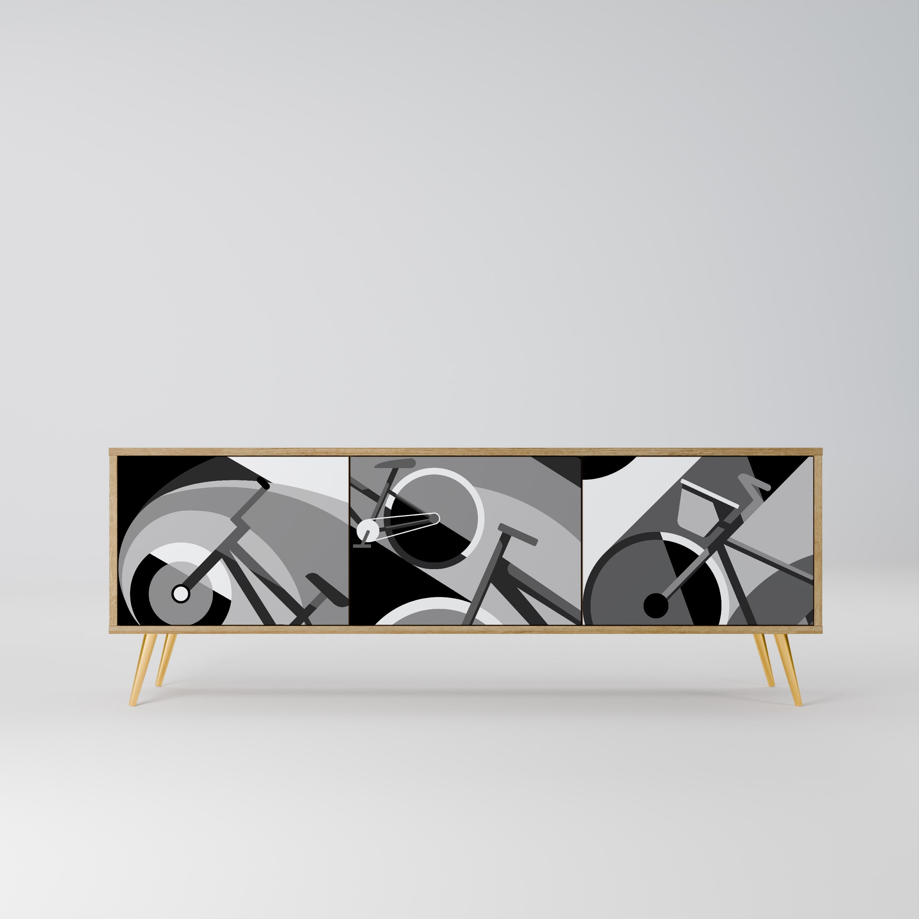 BIKE ENERGY TV-Lowboard mit 3 Türen in Eiche-Optik