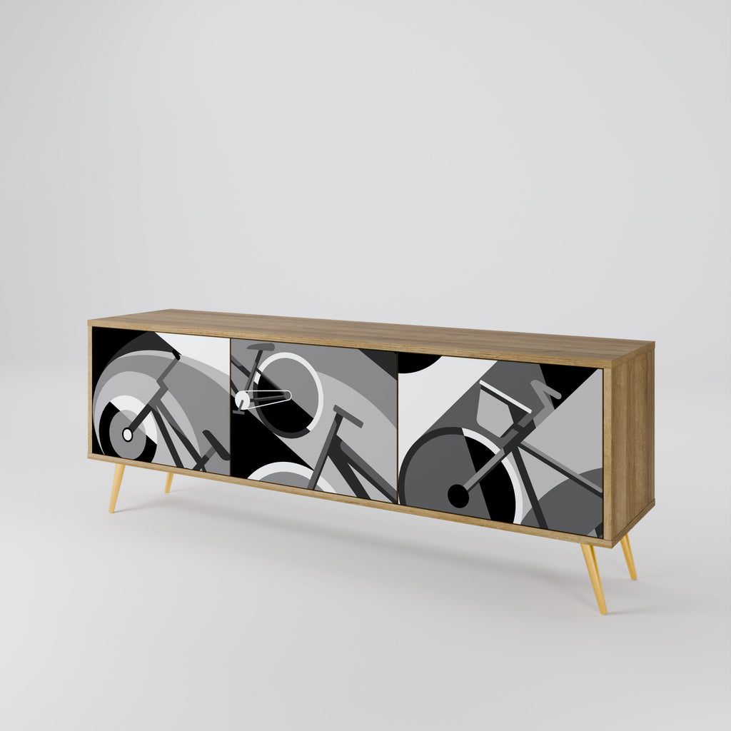 BIKE ENERGY TV-Lowboard mit 3 Türen in Eiche-Optik