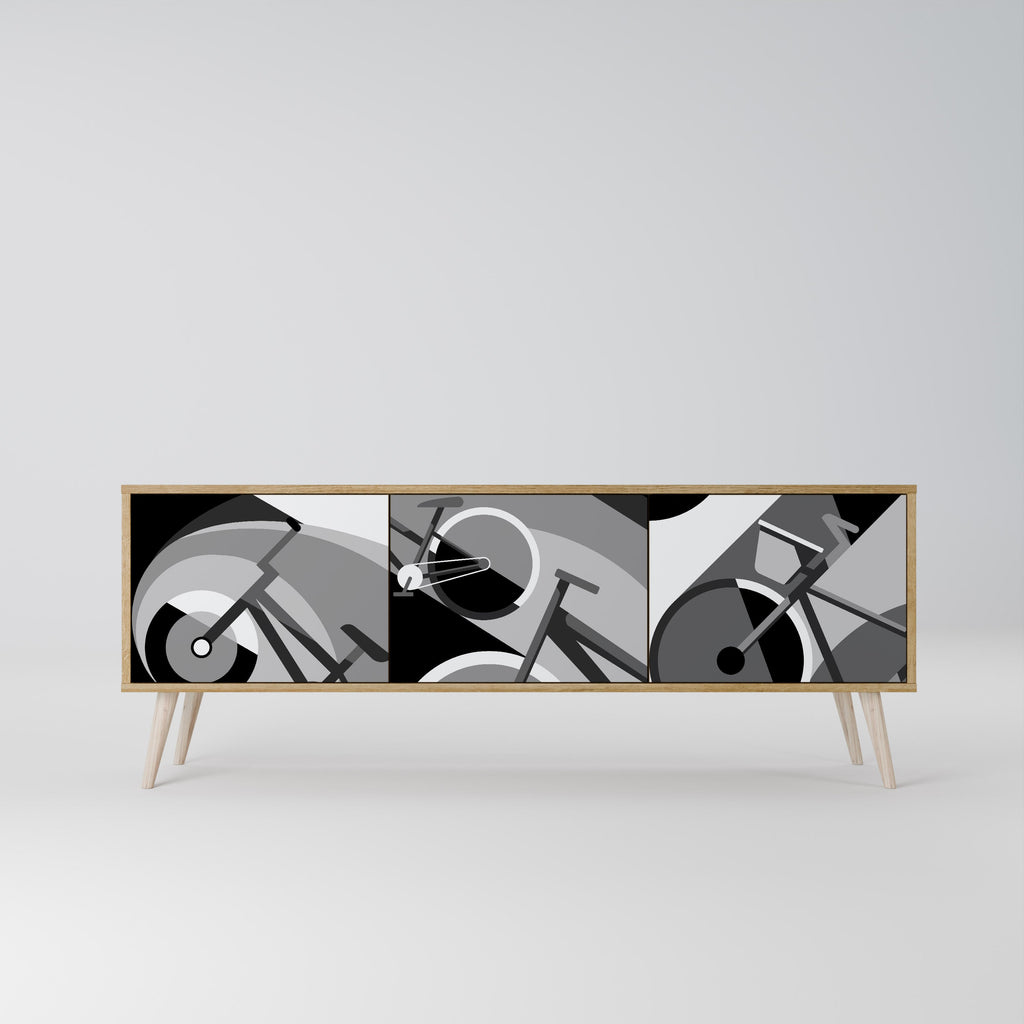 BIKE ENERGY TV-Lowboard mit 3 Türen in Eiche-Optik