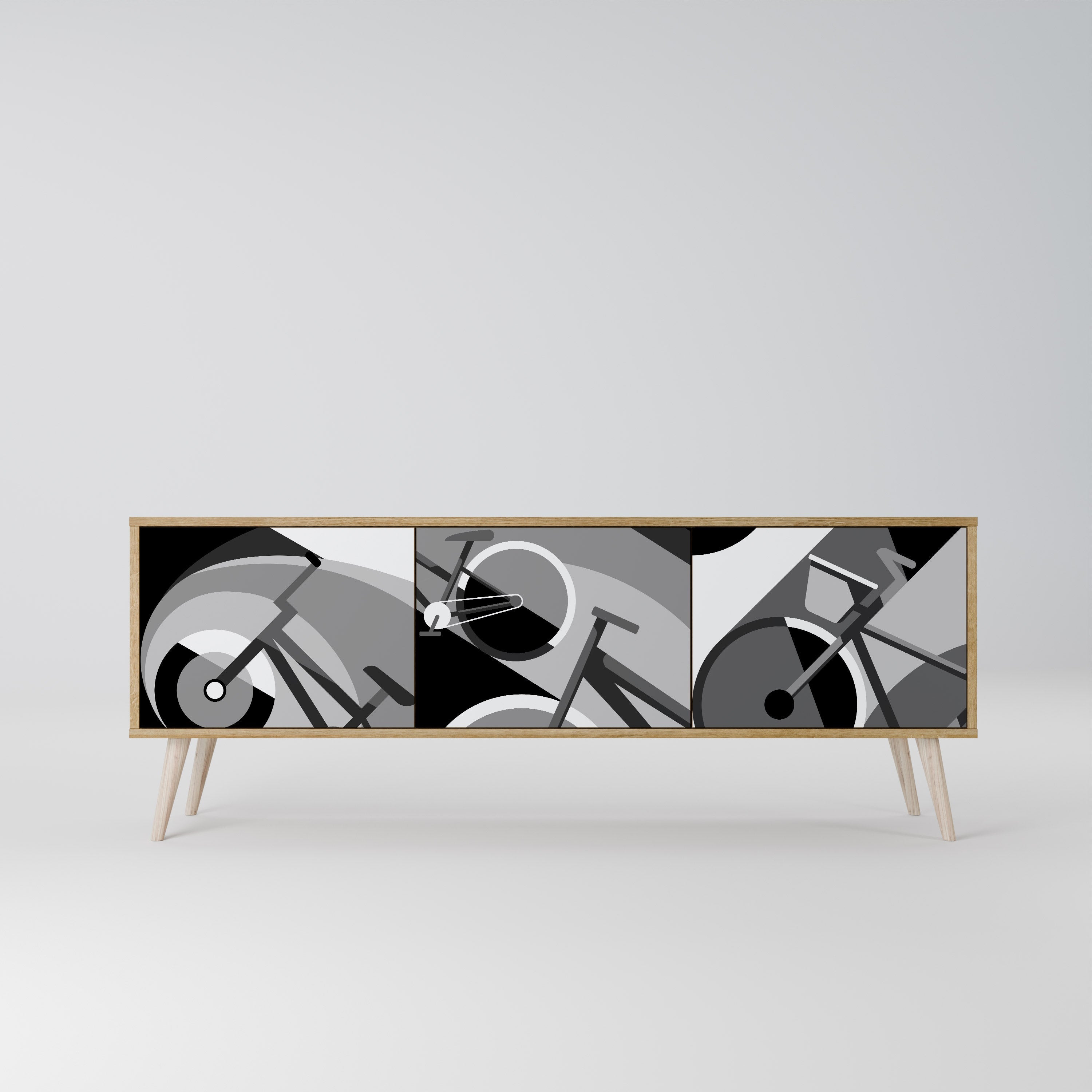 BIKE ENERGY TV-Lowboard mit 3 Türen in Eiche-Optik