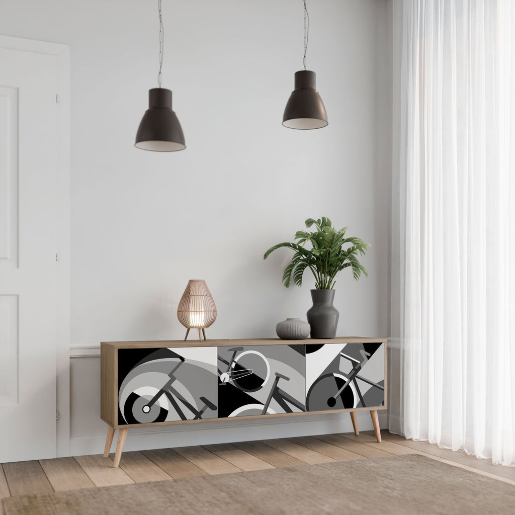 BIKE ENERGY TV-Lowboard mit 3 Türen in Eiche-Optik