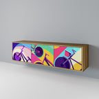 BIKE DREAMS TV-Lowboard mit 3 Türen in Eiche-Optik